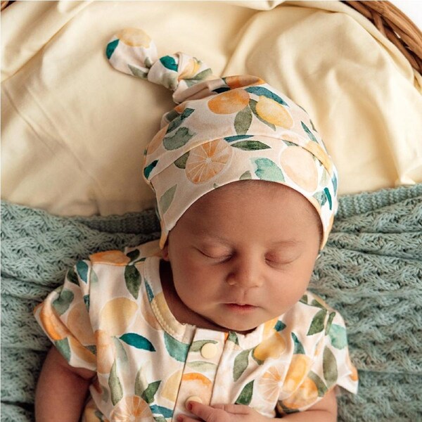 Snuggle Hunny Sunny Citrus Organic Knotted Beanie