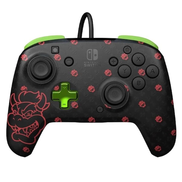 Turtle Beach Controller for Nintendo Switch Rematch Glow Wired Controller Bowser