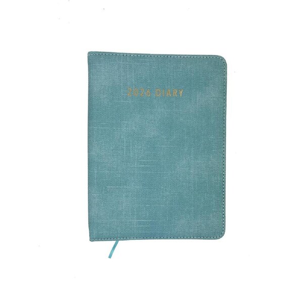 2026 Diary Contempo A5 Day to Page Spiral Aqua, OzCorp D920