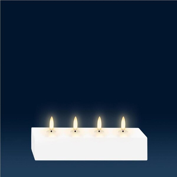 Uyuni Lighting Quattro Block Flameless Candle 18x5x3.8cm - Nordic White NW1805038