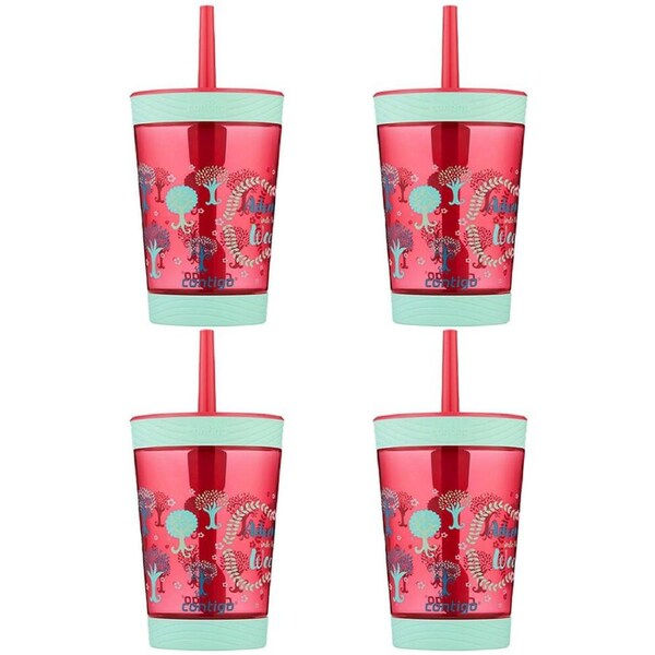 4PK Contigo Tumbler Adventure Spill Proof Kids Drink Sippy Cup w/Straw 414ml 3y+