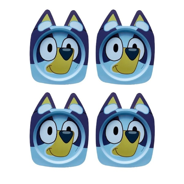 4PK The First Years Bluey Character Children's Plate with Suction Base 6m+