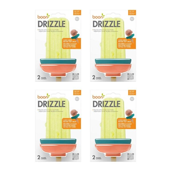4PK 2PK Boon Drizzle Ice Cream/Popsicle Holder w/Travel Case 12 Months+