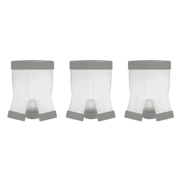 3PK Boon Tripod Baby Formula Dispenser/Storage Container Holds 3x Servings Grey