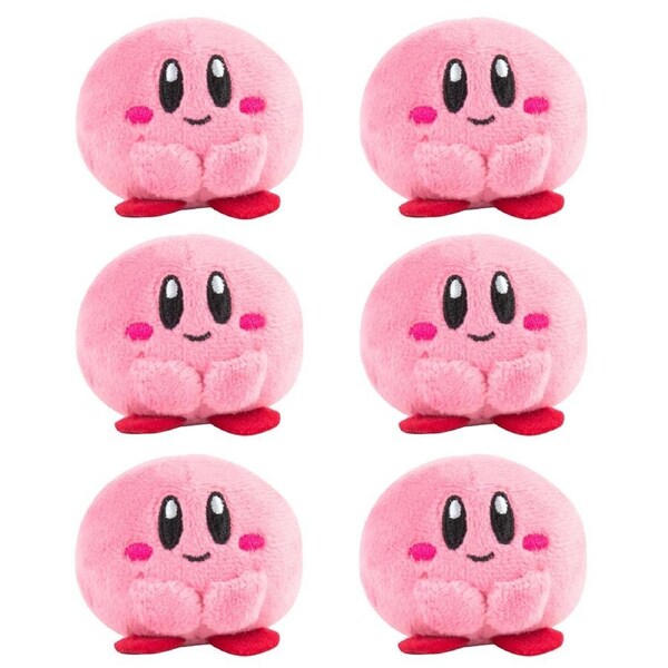 6PK Kirby Plush-Cuties Blind Capsules Collectable Plush Toy 5y+ Assorted
