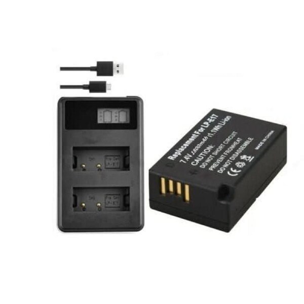 LP-e17 1800mAh Replacement Rechargeable Battery + dual usb Charger for Canon EOS M3 M5 750D 760D T6i T6s 800D 8000D Kiss X8i Cameras
