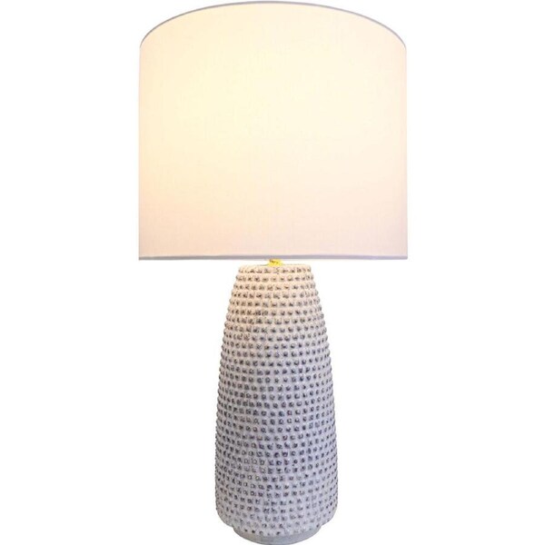 LVD Ceramic/Cotton Raised Dots Earthen Table Bedroom Lamp 38x68cm