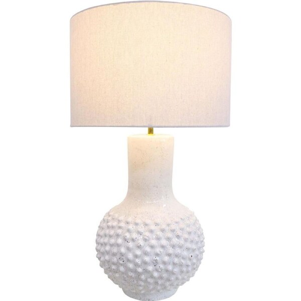LVD Terracotta/Linen Waihi Textured Bedroom Lamp XL 42x75cm Neutral