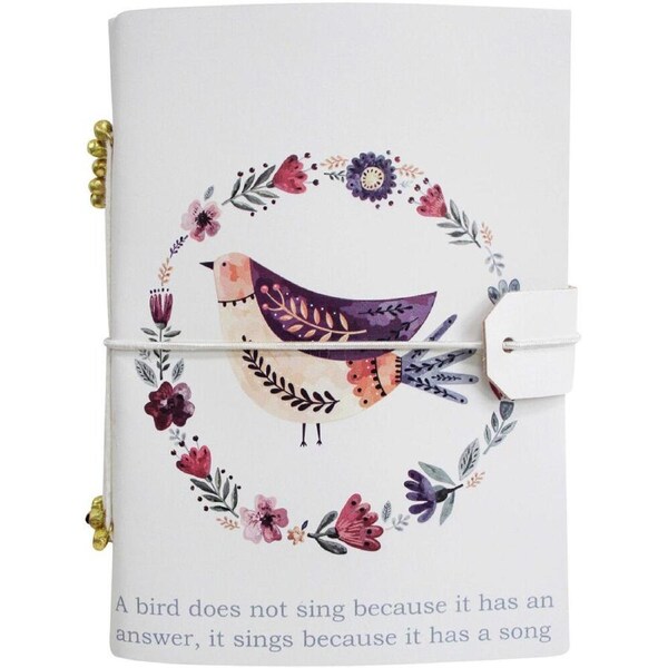 LVD Leather Cover Paper Notebook Writing Journal 18x13cm Birds Song