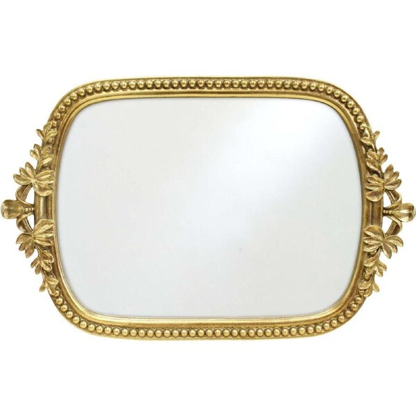 LVD Large Arabella Resin Mirrored Trinket Display Tray 46.5x30cm Gold