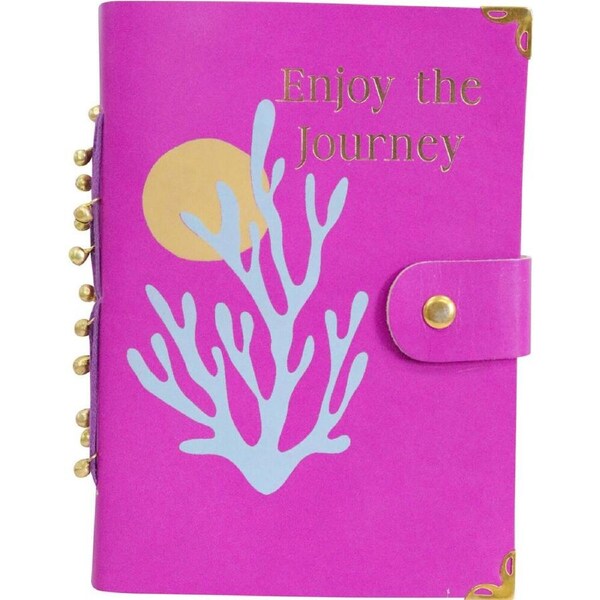 LVD Leather Cover Paper Notebook Writing Journal 18x13cm Enjoy Journey