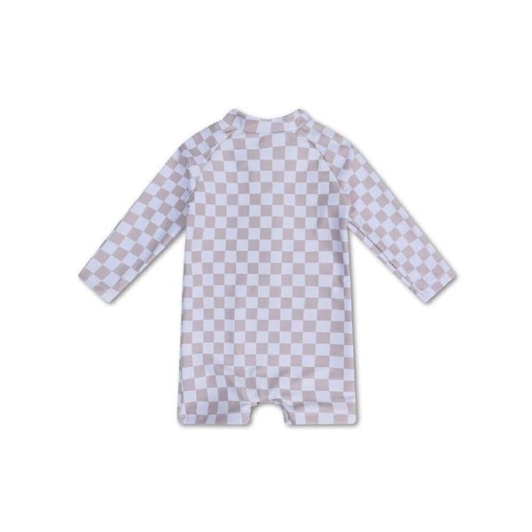 Swim Essentials UV Long Sleeved Swimsuit Rashguard Sand Check Kids