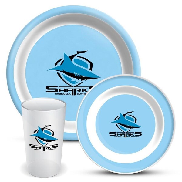Cronulla Sharks NRL Rugby Melamine Plate Bowl Cup Set
