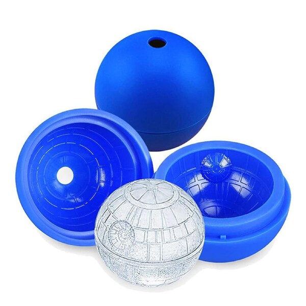 Nevenka 2 Pcs Planet Shaped Ice Cube Mold Silicone Ice Ball for Whiskey