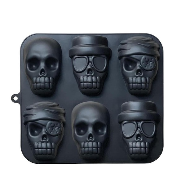 Nevenka Halloween Themed Ice Cube Trays Great for Chocolate Cake-Pirate
