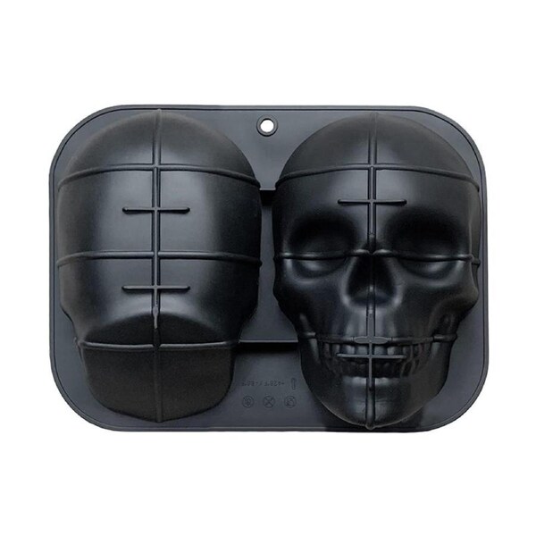 Nevenka Halloween Themed Ice Cube Trays Great for Chocolate Cake-Black