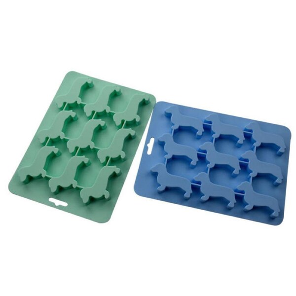 Nevenka 2 Pcs Dog Ice Cube Trays Food Grade Silicone for Candy Biscuits-B