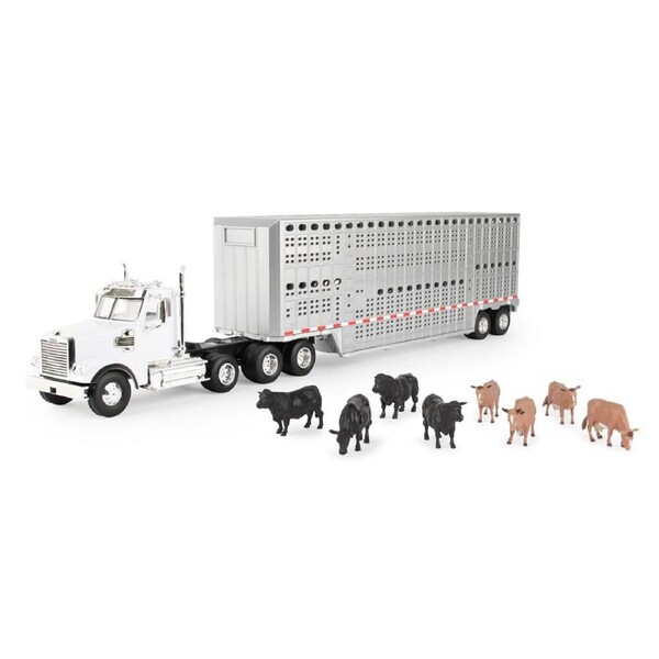 Tomy 1:32 Freightliner 122SD Semi with Cattle Trailer