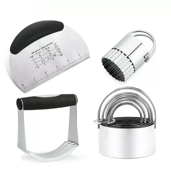 8pcs Biscuit Pastry Dough Cutter Set Baking Blender Kitchen Tools
