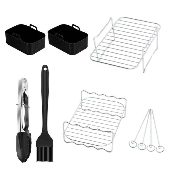 10pcs Air Fryer Silicone Liners Ninja Dual Racks Accessories