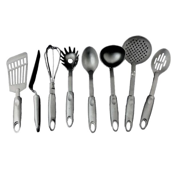 8pcs Non-Stick Nylon Cooking Utensils Baking Tool Set Black