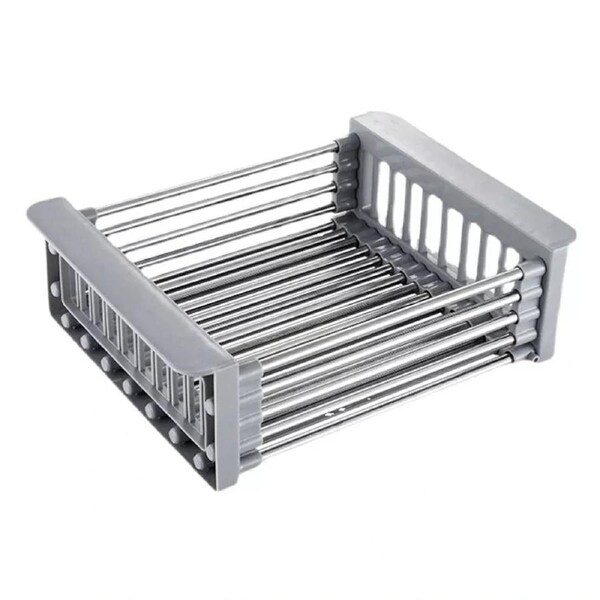 Stainless Steel Kitchen Organizer Sink Drain Basket Dish Rack