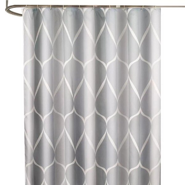 Waterproof Extra Long Shower Curtain with Hooks Hem Weighted 220 x 200cm