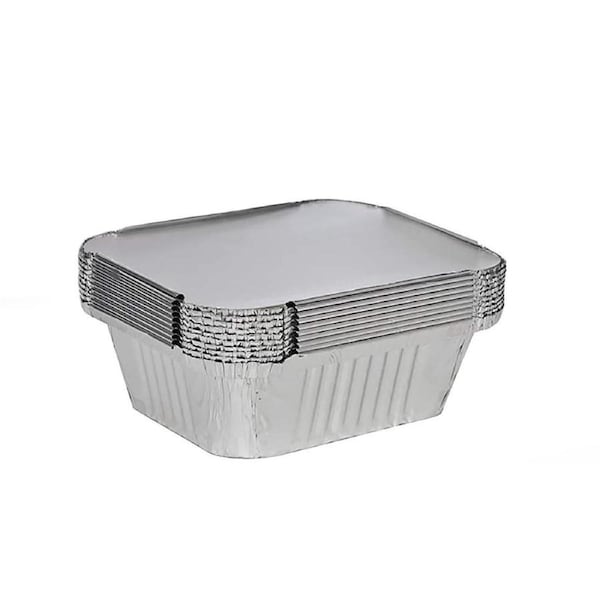 BBQ Aluminium Foil Roasting Tray Container Disposable Lid Oven