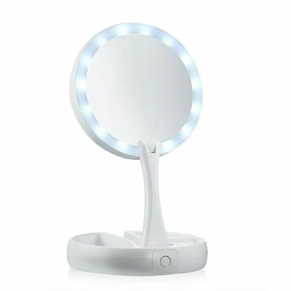 10X Magnifying Makeup Mirror with LED Lights Double Sided Illuminated