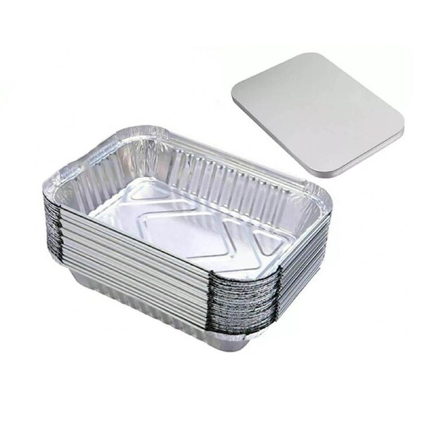 Aluminium BBQ Pan Foil Container Oven Roasting Tray 50pcs