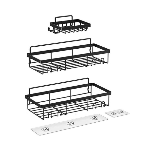 3 Packs Shower Caddy Shelf Organizer Wall Mounted Rack Storage Holder