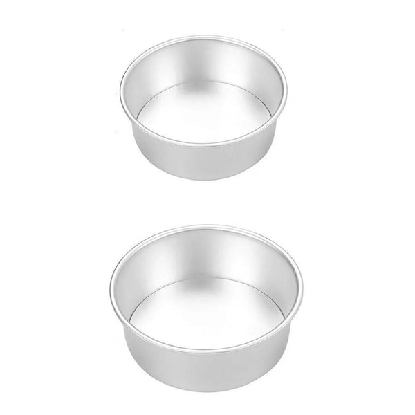 DIY Cake Mold Round Baking Tin 6/8 Inch Pastry Reusable 2pcs