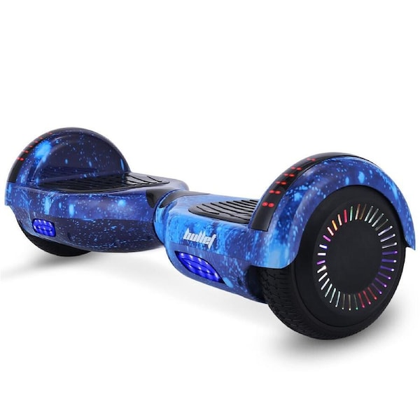 Bullet SX-2000 Hoverboard Scooter 500W Brushless, Superior Self Balancing System, UL Certified, LED Lights, Blue Galaxy