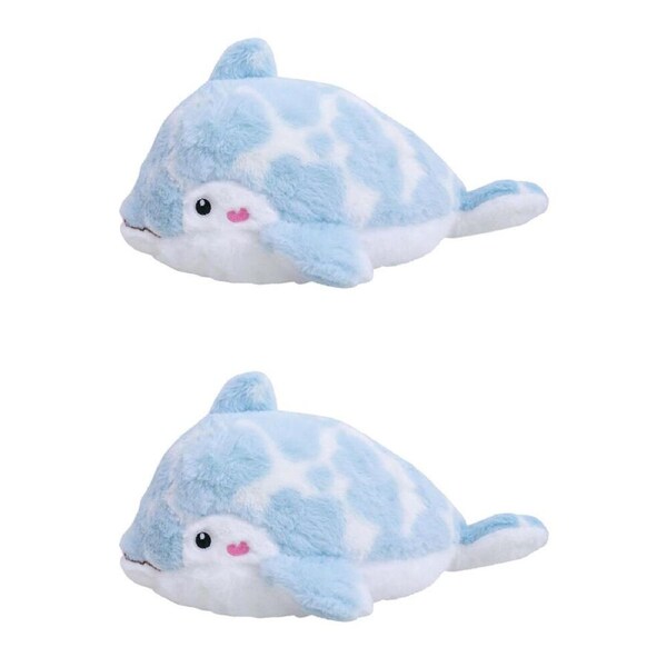2PK LVD Soft Plush Spottie Dolphin Kids Stuffed Animal Toy 29x18cm Blue