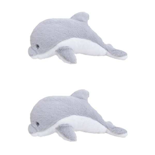 2PK LVD Super-Soft Plush Dolphin Kids Stuffed Animal Toy 29x15cm Assorted