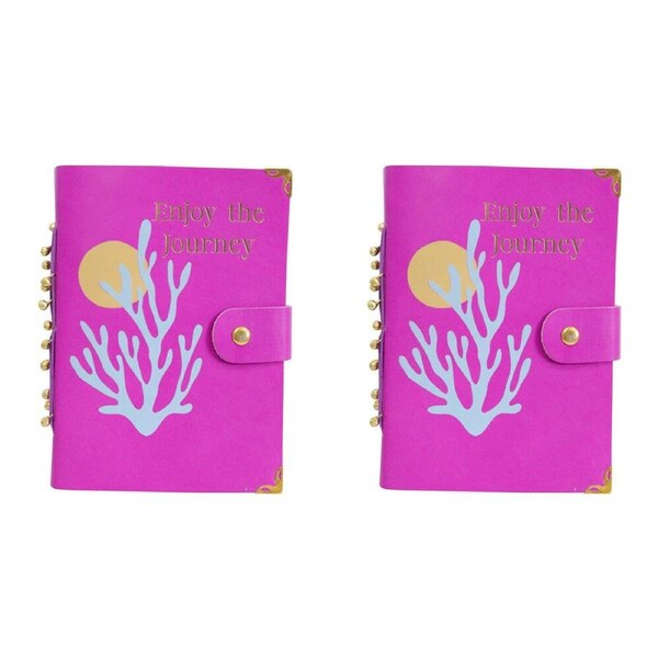 2PK LVD Leather Cover Paper Notebook Writing Journal 18x13cm Enjoy Journey