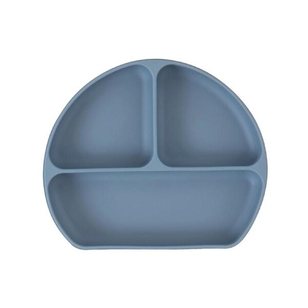 Silicone suction plate - Slate Blue