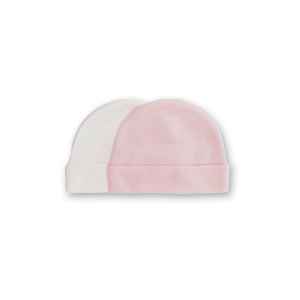 Playette 2 Pack Bamboo Caps White/Pink