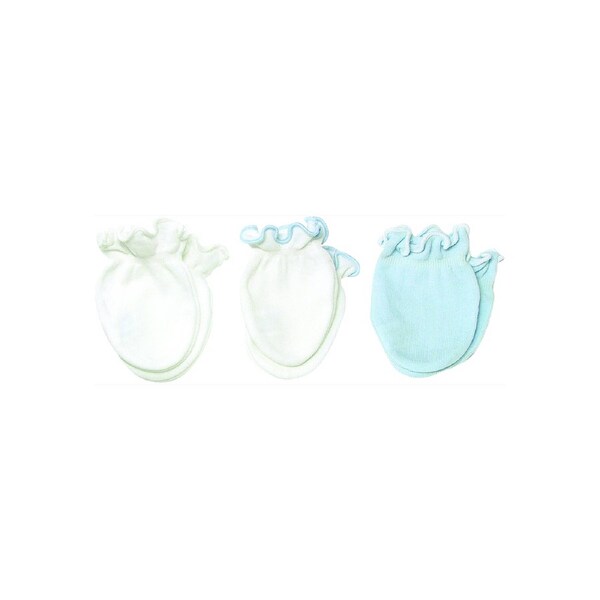Playette Pack Preemie Mittens Blue/White