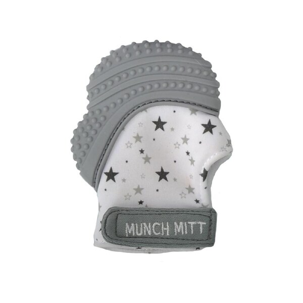 Malarkey Kids Munch Mitt Teething Mitten Grey Stars