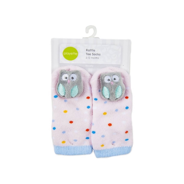 Playette Novelty Rattle Toes Socks Girls