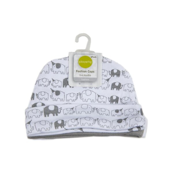 Playette 3 Pack Fashion Caps Elephant