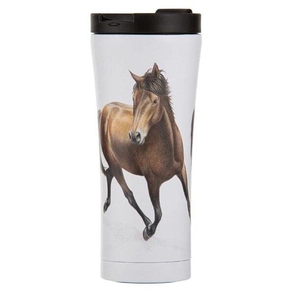 Ashdene Horses By Charlotte Bay Travel Mug Water Flask Tumbler 9.2x20cm