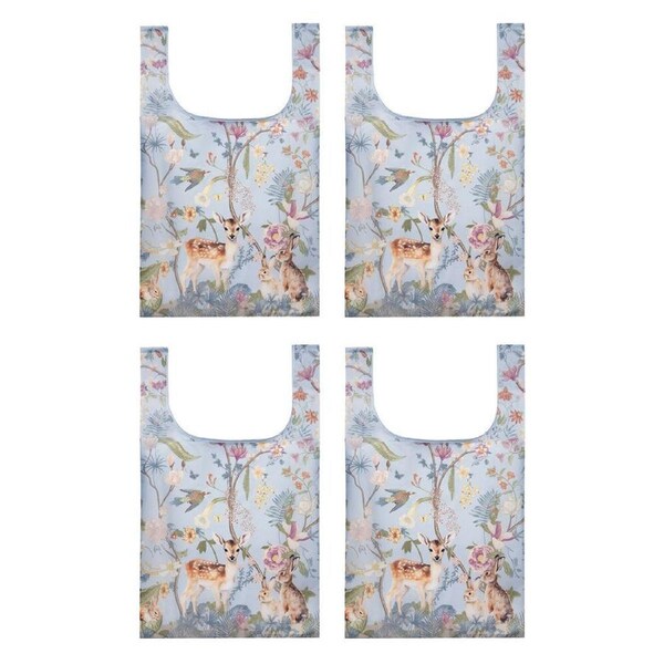 4PK Ashdene Reusable Enchanted Forest Grocery Storage Shopping Bag 36x64cm