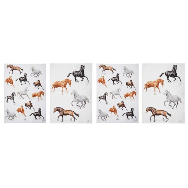 2x 2pc Ashdene Horses By Charlotte Cleaning Kitchen Towel Dishcloth 70x50cm
