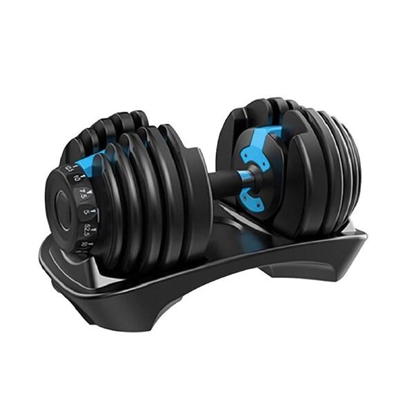 FitnessLab 1x24kg Blue Adjustable Dumbbell Weight Plates Exercise Fitness