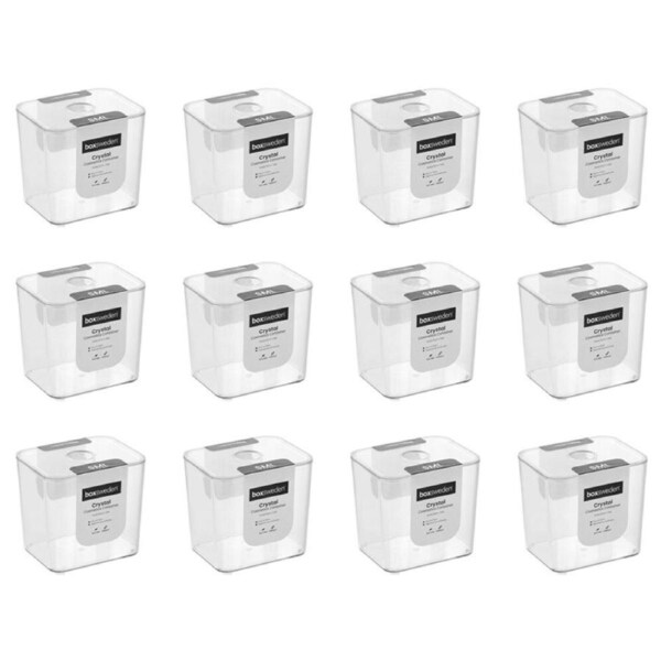 12PK Boxsweden Cystal Cosmetics Storage/Container for Bathroom 10x8x10cm Clear