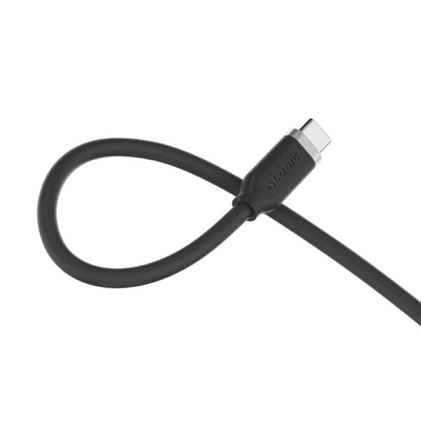 Elements Silicone 5A/240W USB2 USB-C to C Male Cable with cable tie Black 1m