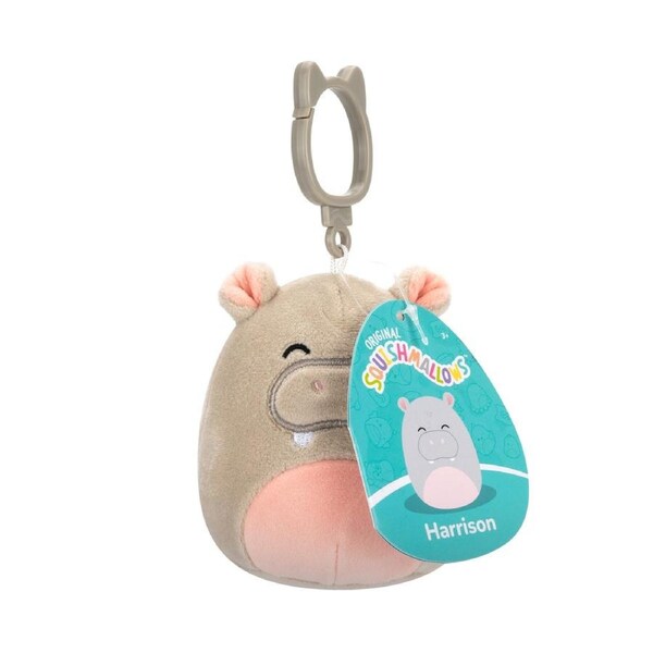Squishmallows Harrison the Hippo 3.5 inch Clip-On Plush