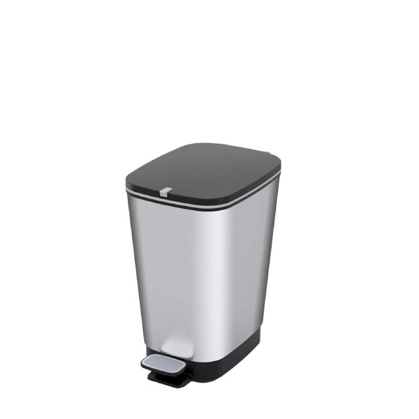 Curver Chic 10L Pedal Bin - Steel Look